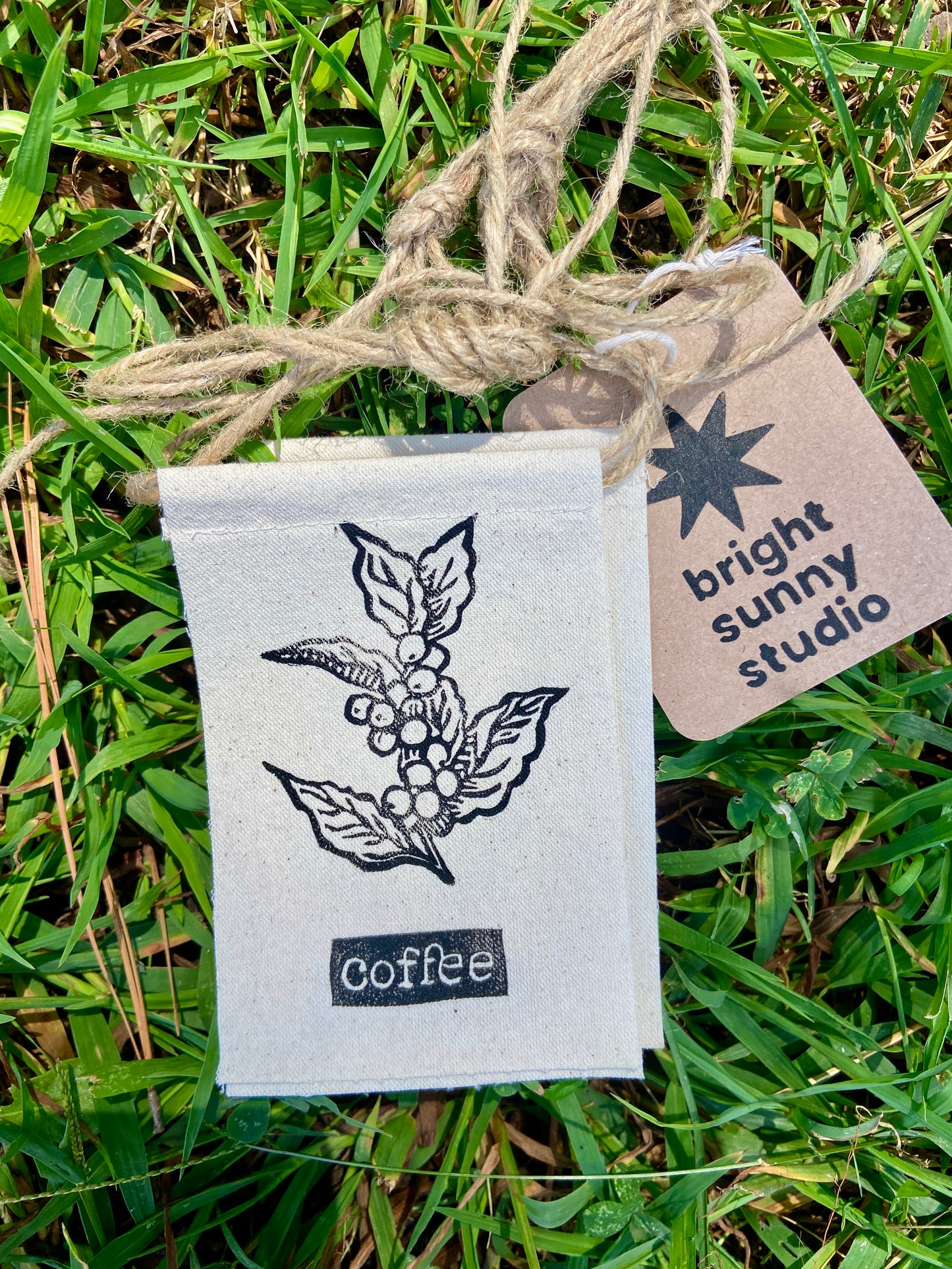 herb series fabric string flags