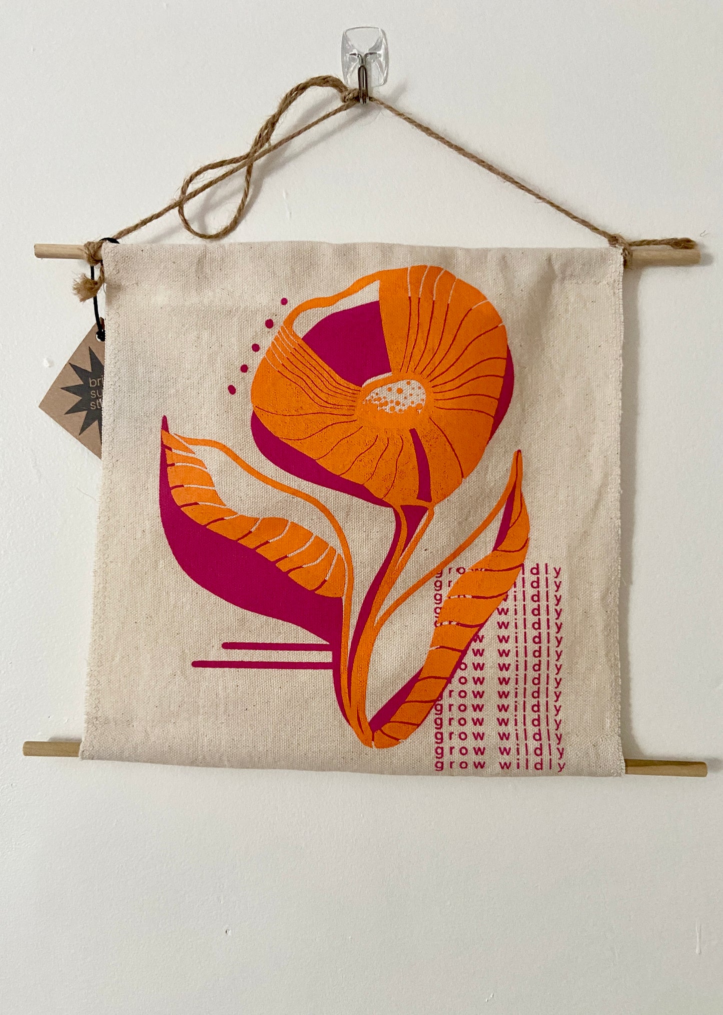 grow wildly fabric pendant