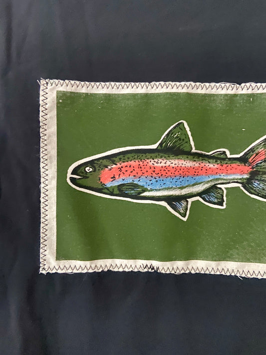 rainbow trout black tank top