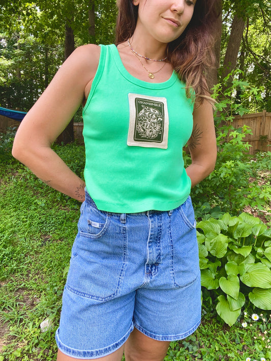 chamomile stretch green tank