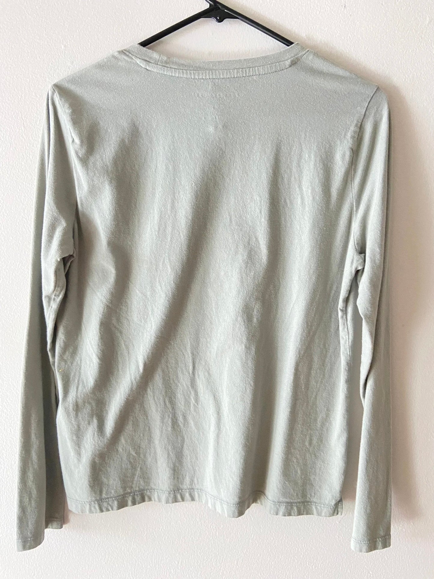 luna moth: muted sage long-sleeve shirt