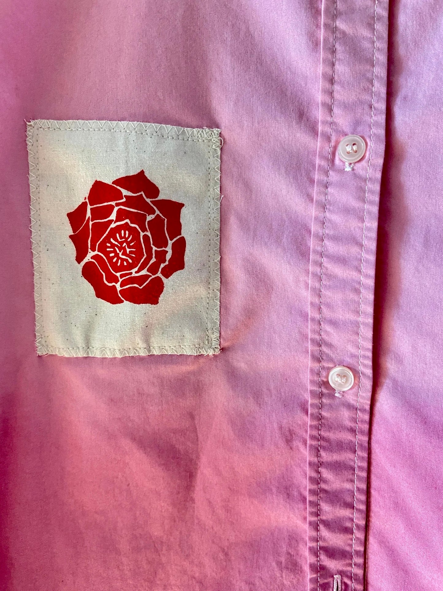 hibiscus button shirt