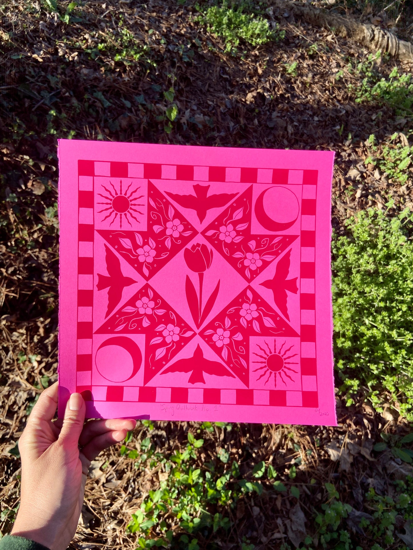 Spring Quiltwork print