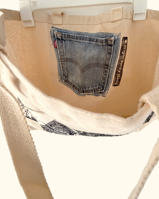 wildlife patch tote bag