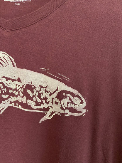 burgundy brook trout tee