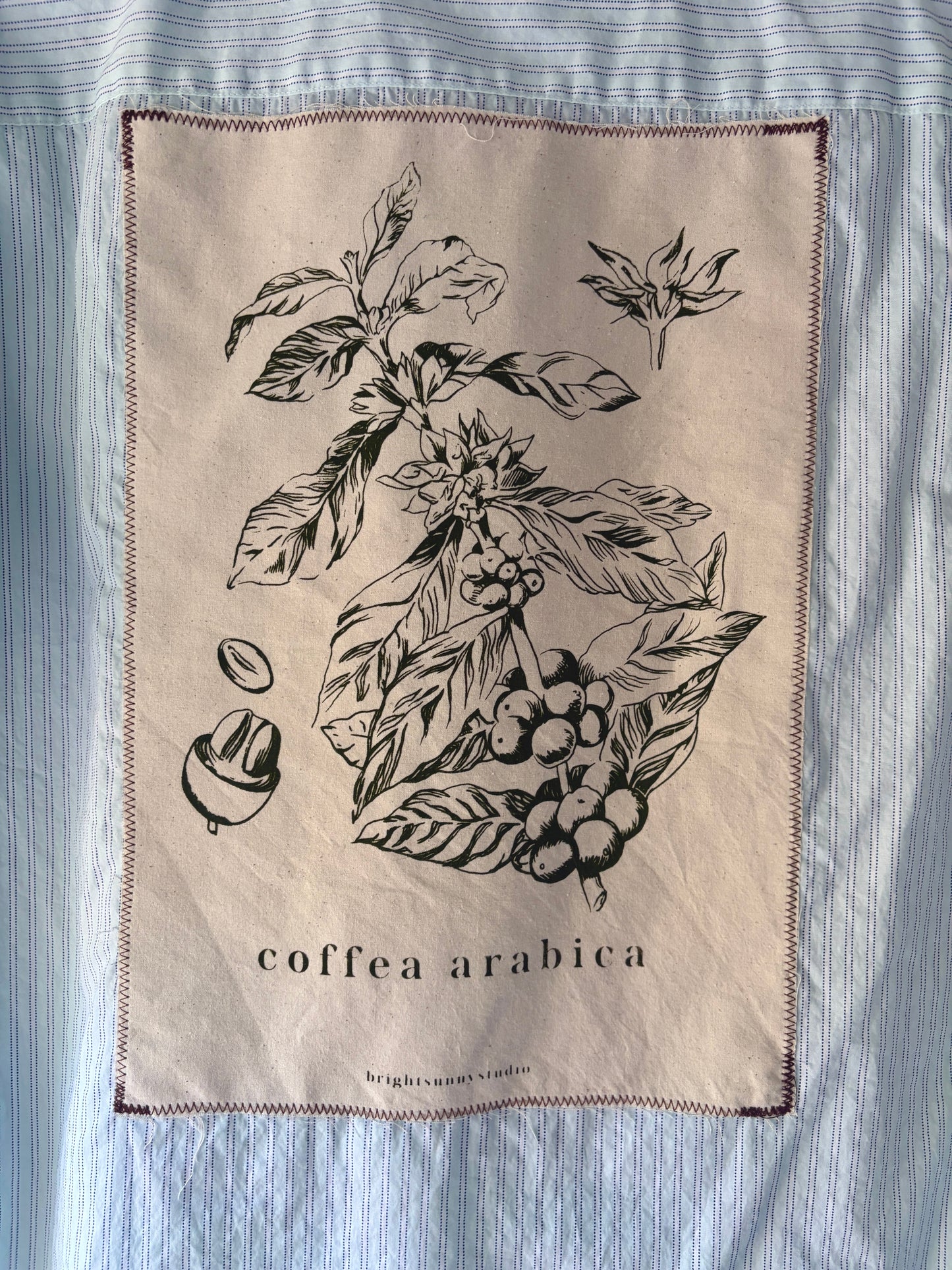 coffee plant button shirt