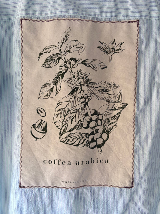 coffee plant button shirt