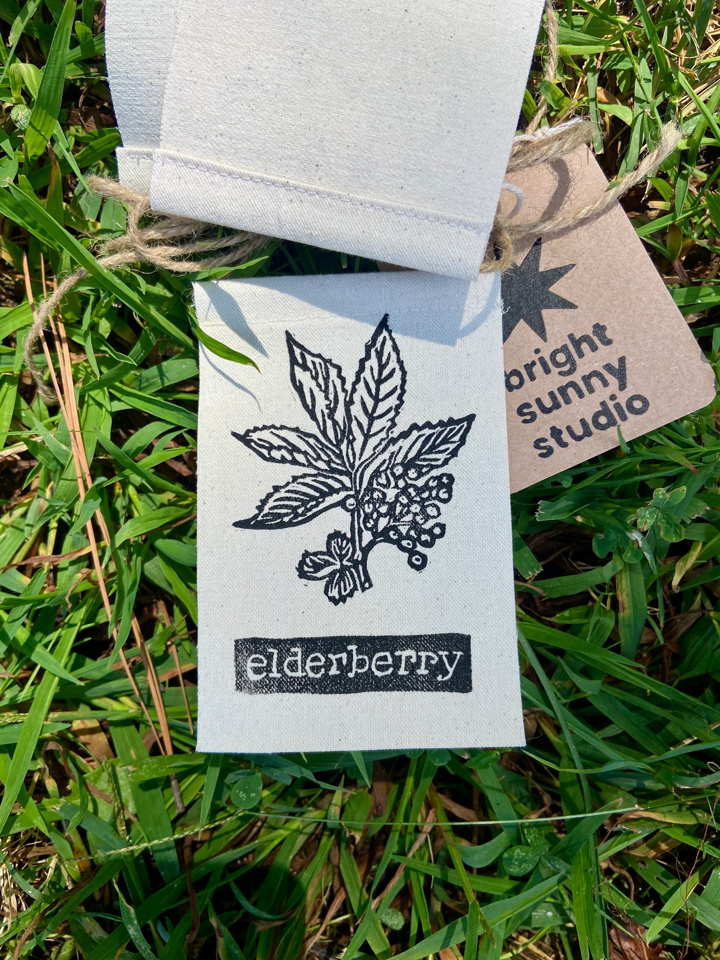 herb series fabric string flags