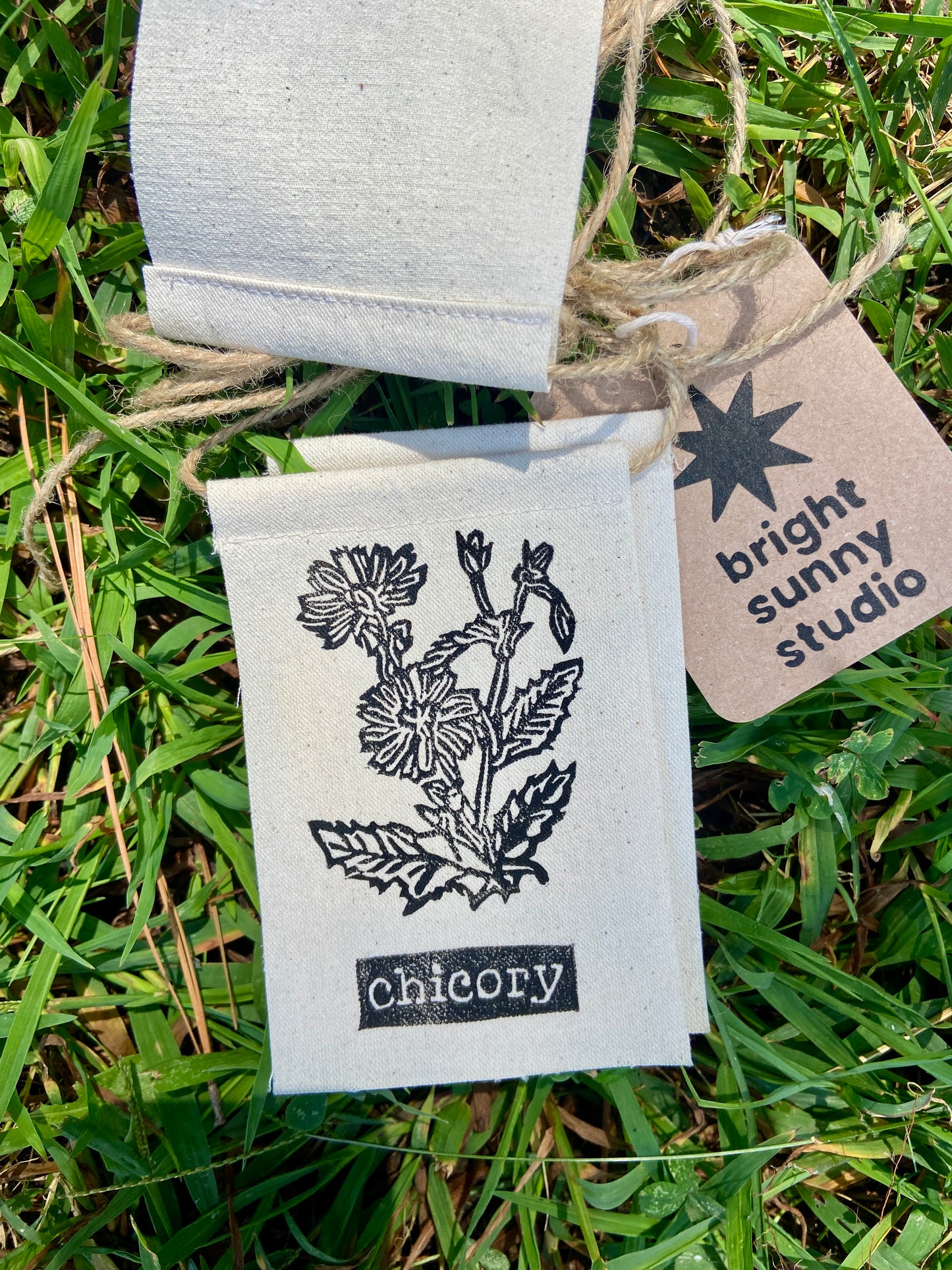 herb series fabric string flags