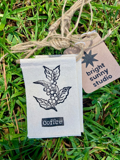 herb series fabric string flags