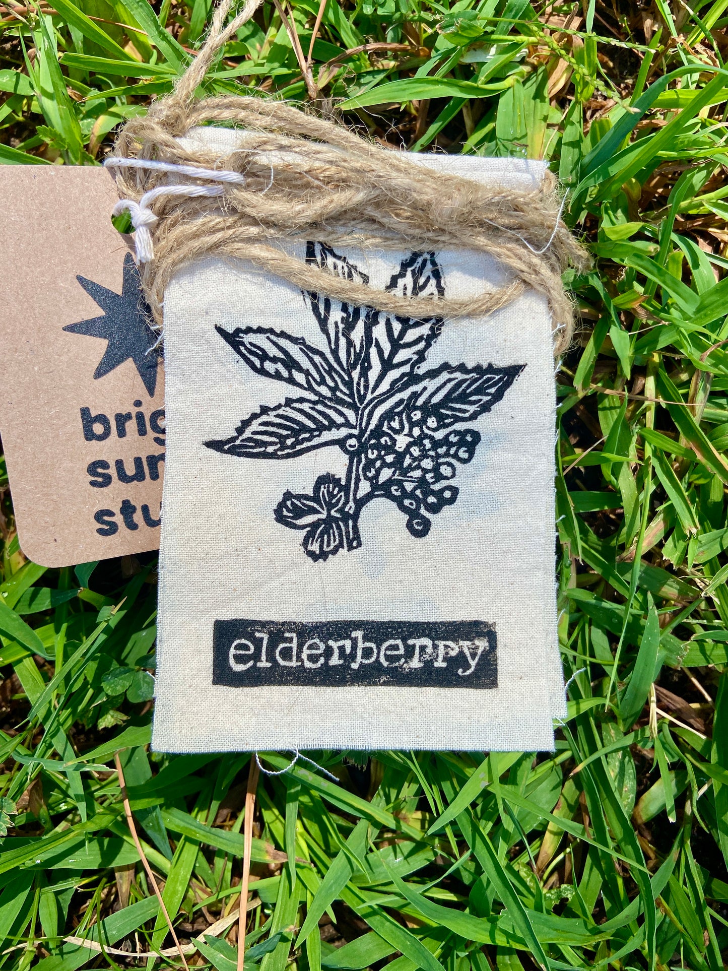 herb series fabric string flags