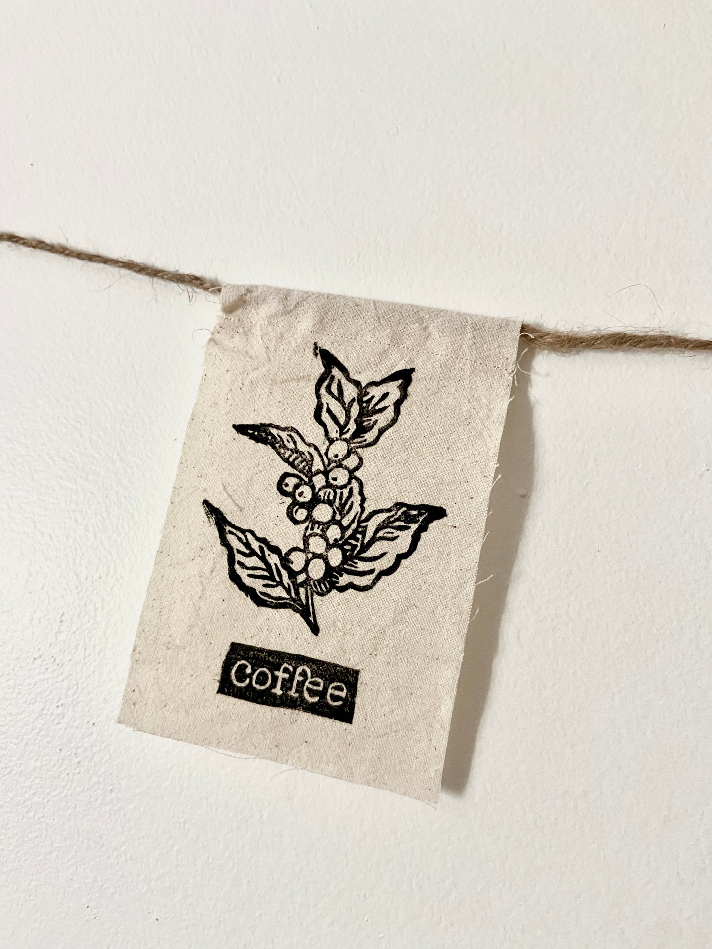 herb series fabric string flags