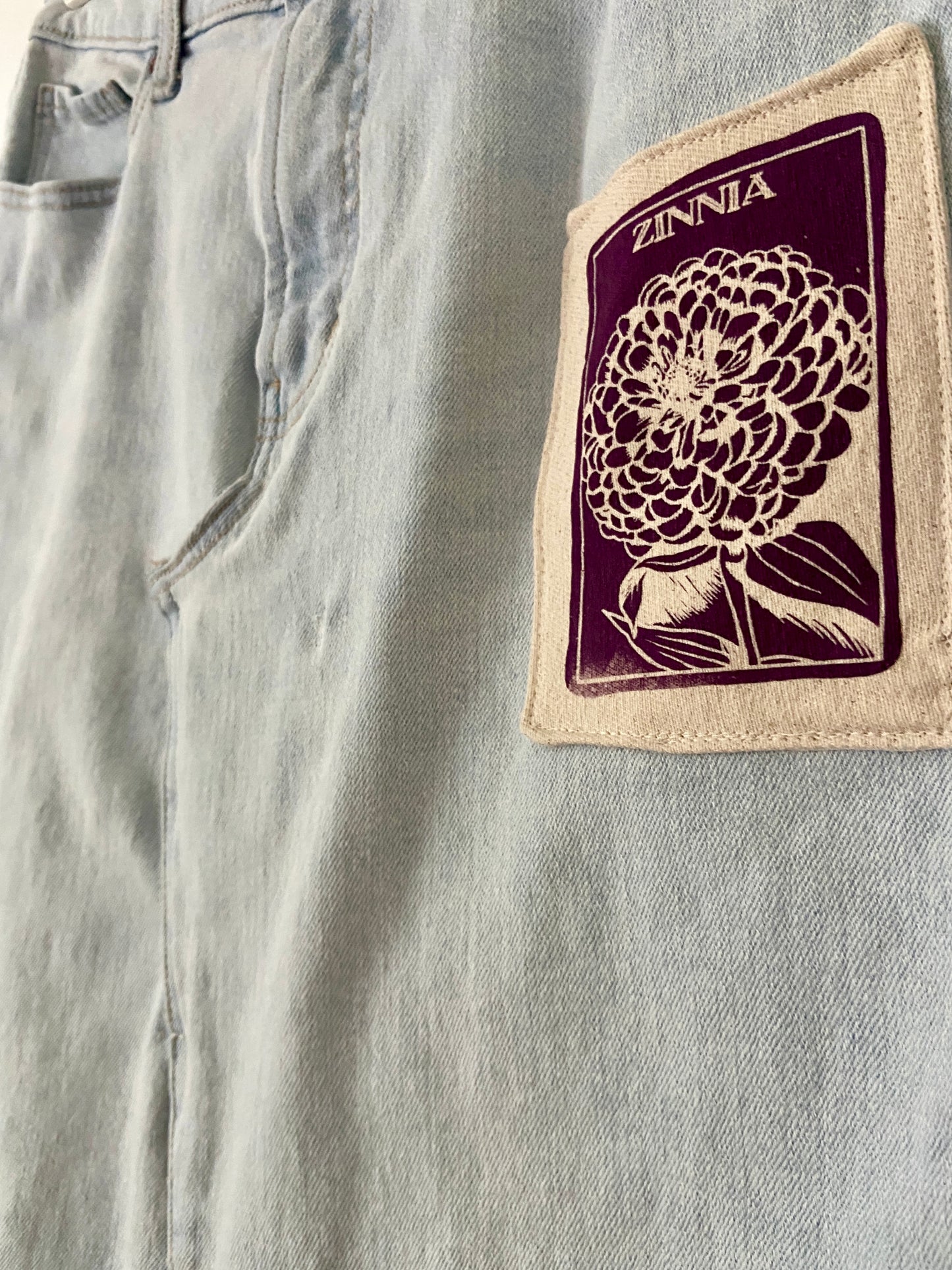 upcycled denim skirt