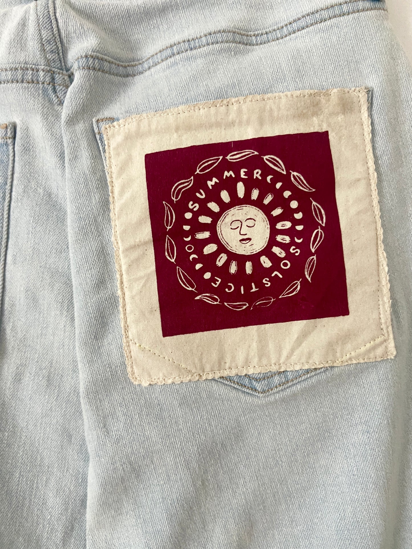 upcycled denim skirt