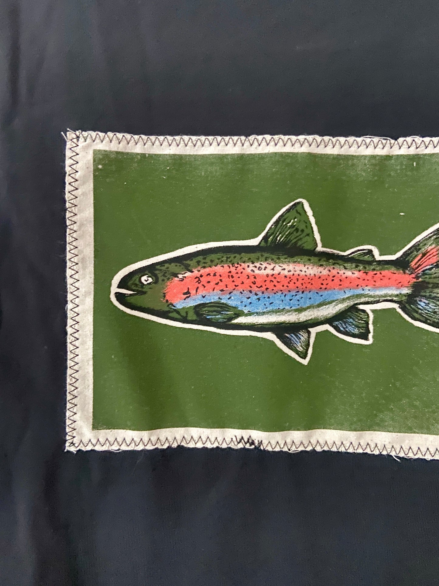 rainbow trout black tank top