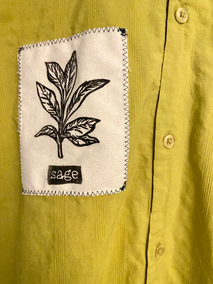 surprise hand-printed fabric patch