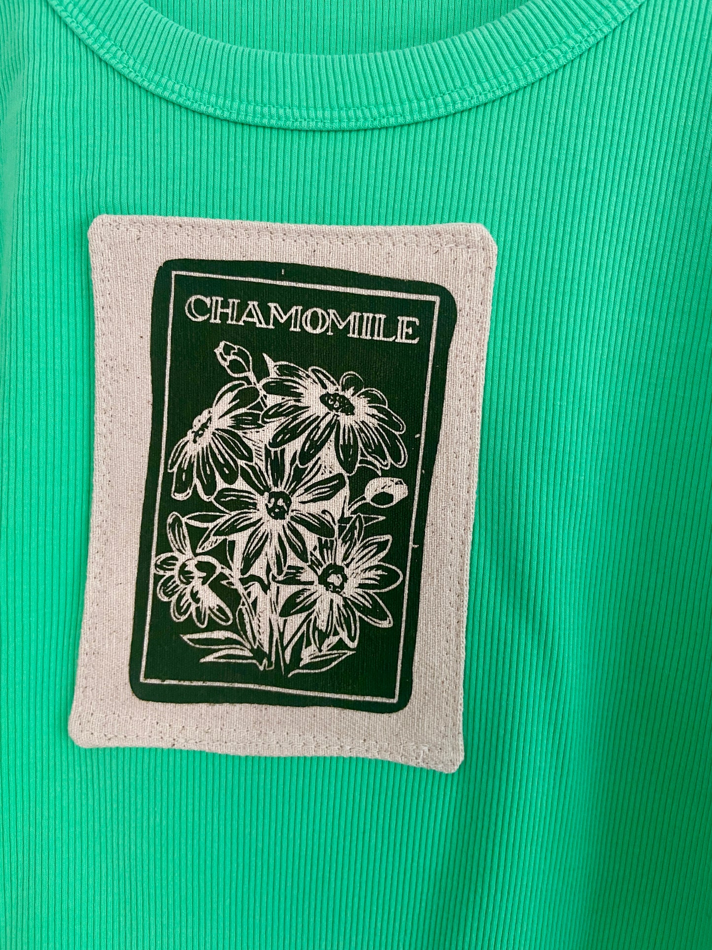 chamomile stretch green tank