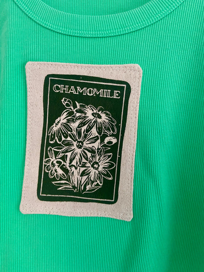 chamomile stretch green tank
