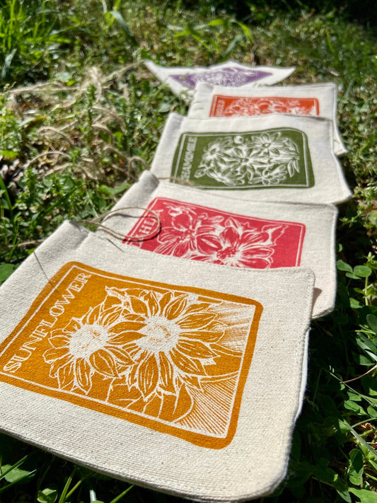 flower seed packet flag garland