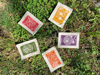 flower seed packet flag garland