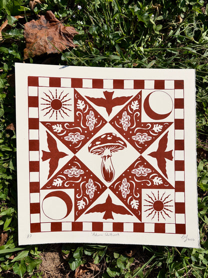 Autumn Quiltwork print