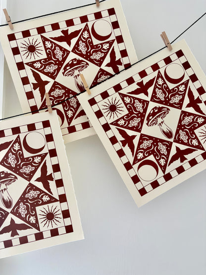 Autumn Quiltwork print