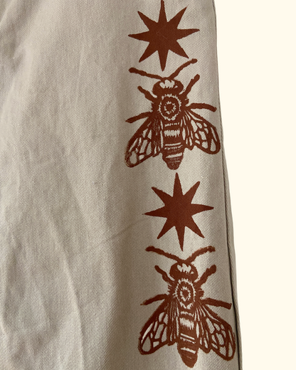 brown bee beige trousers