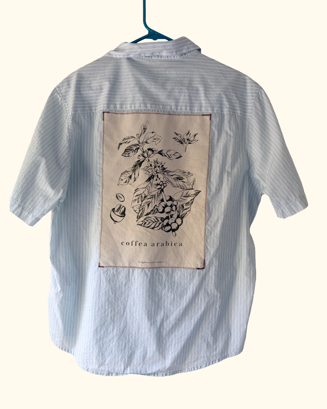 coffee plant button shirt