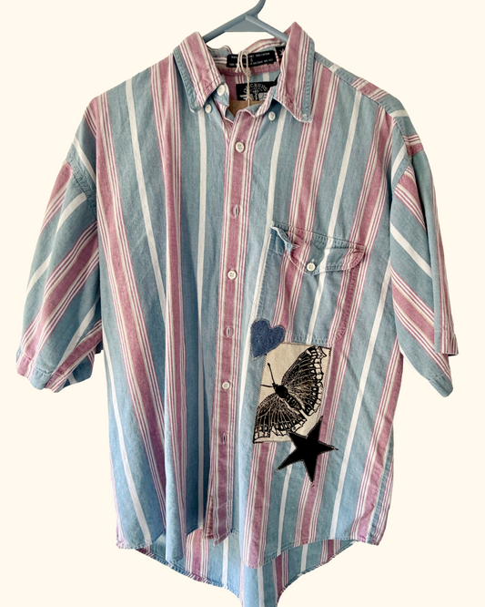 dockers striped button shirt