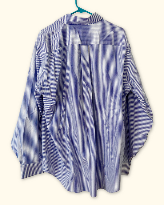 rainbow trout blue striped button down