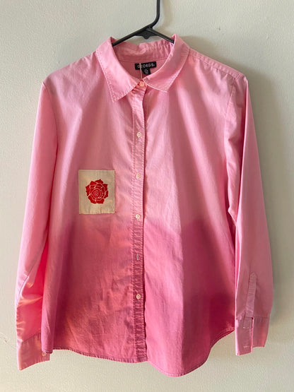 hibiscus button shirt