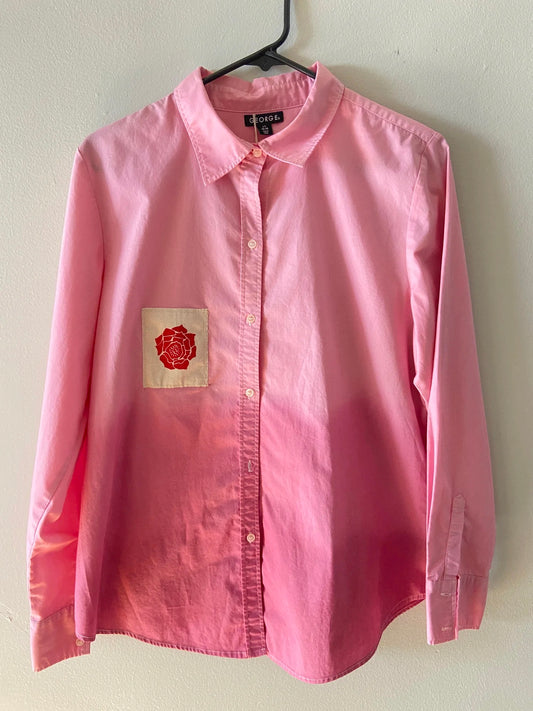 hibiscus button shirt