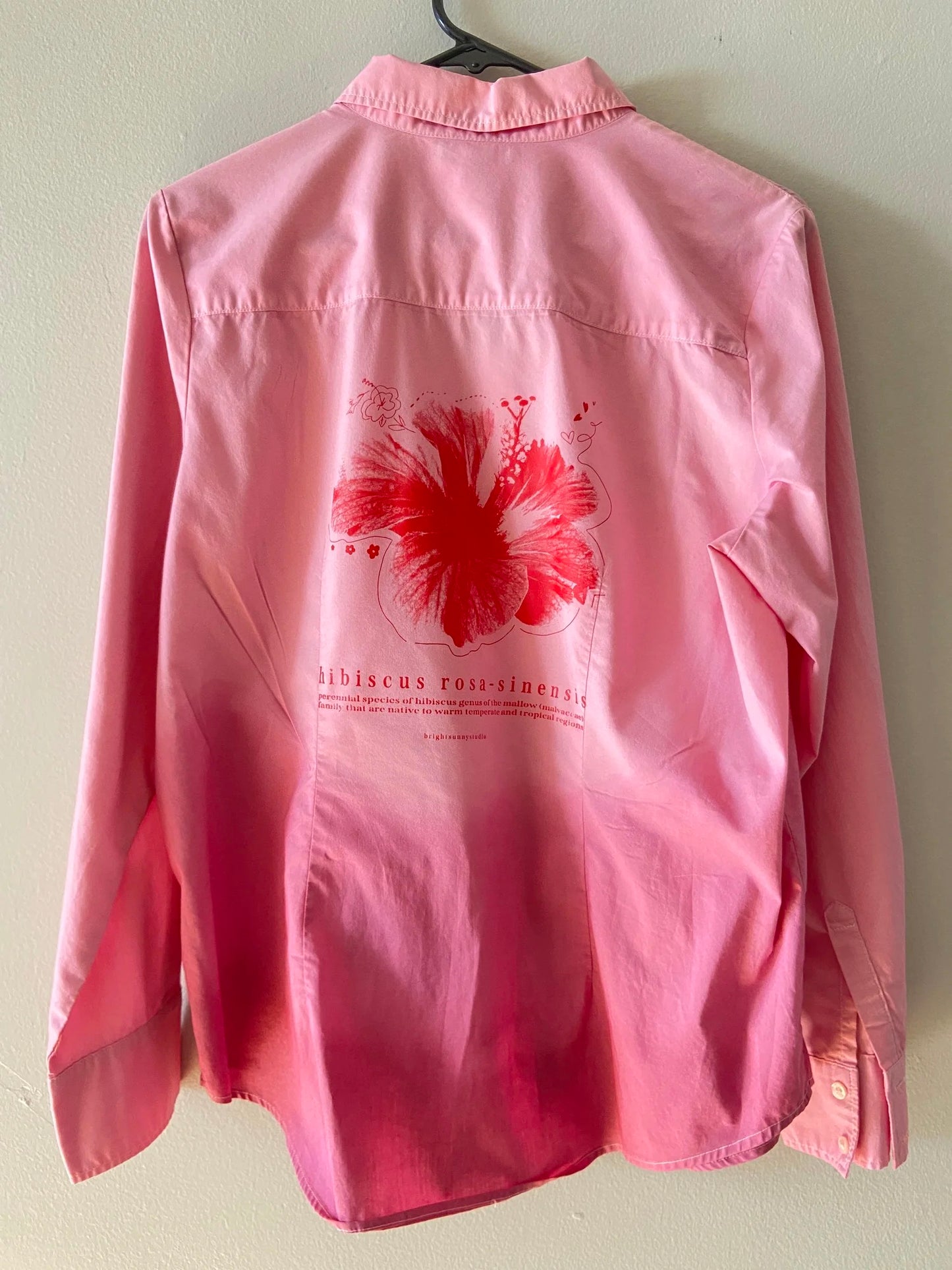 hibiscus button shirt