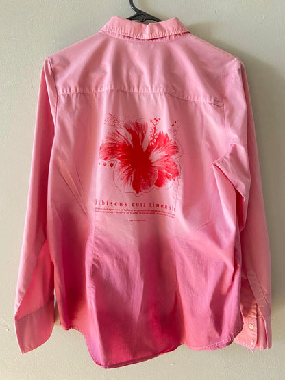 hibiscus button shirt