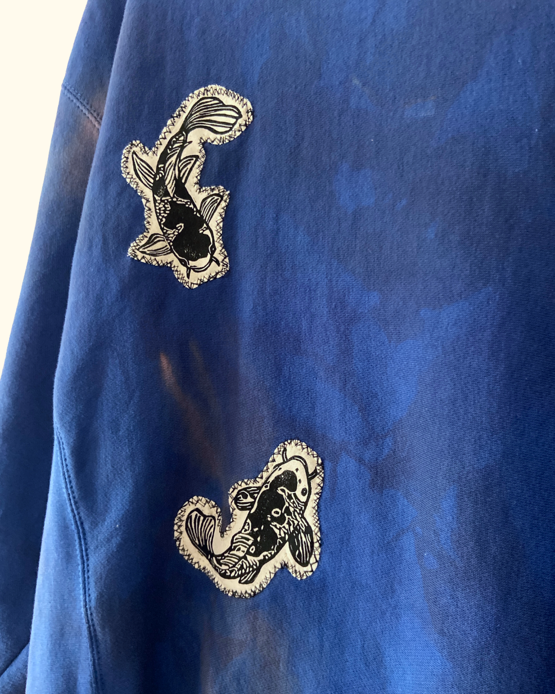 blue koi fish sweatshirt