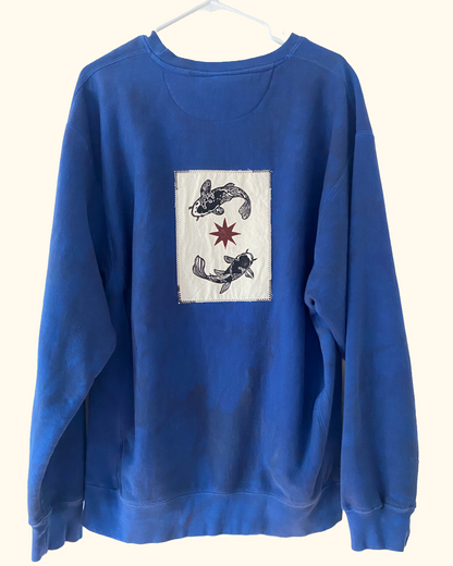 blue koi fish sweatshirt