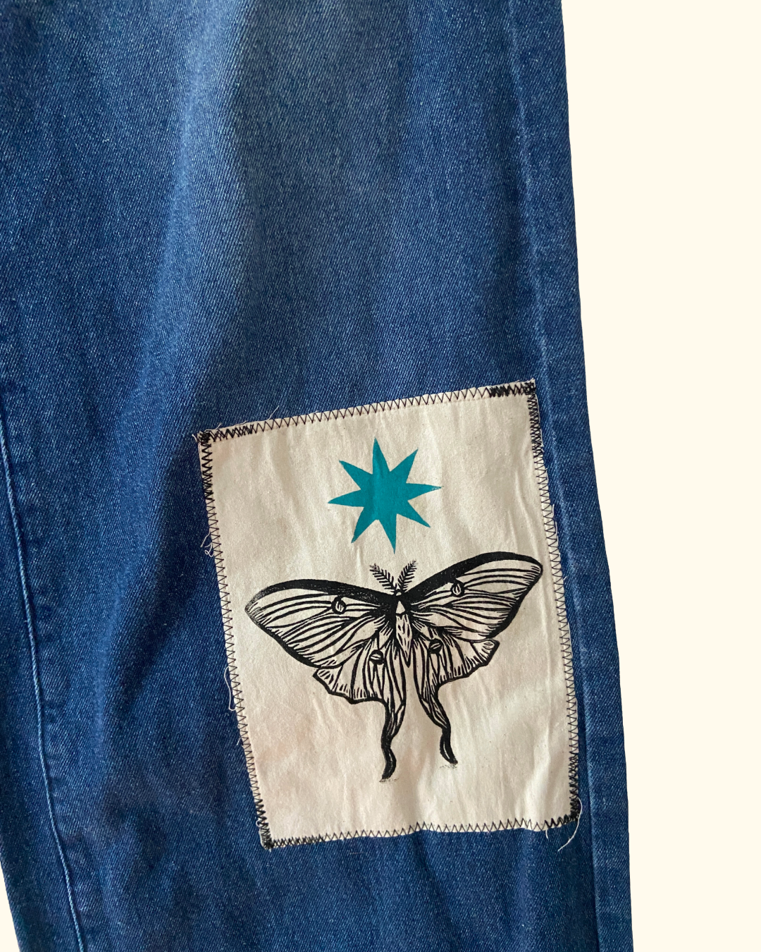 luna moth wide leg jeans