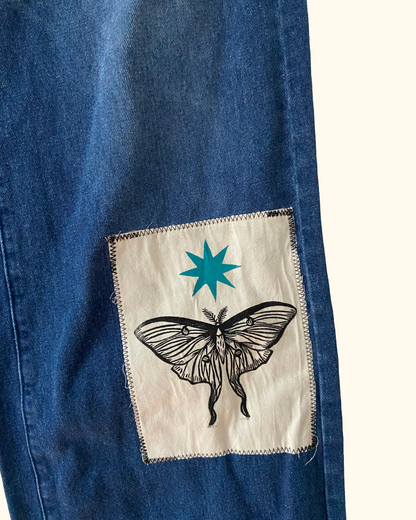 luna moth wide leg jeans