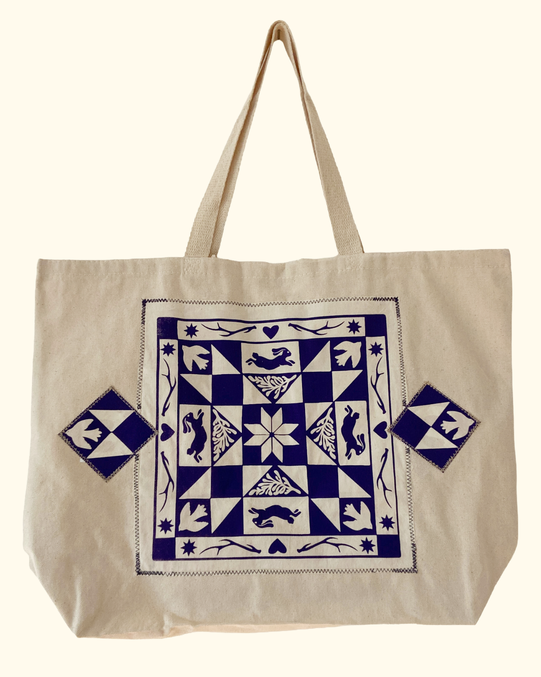 Winter Quiltwork tote bag