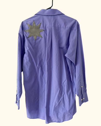 purple luna button shirt