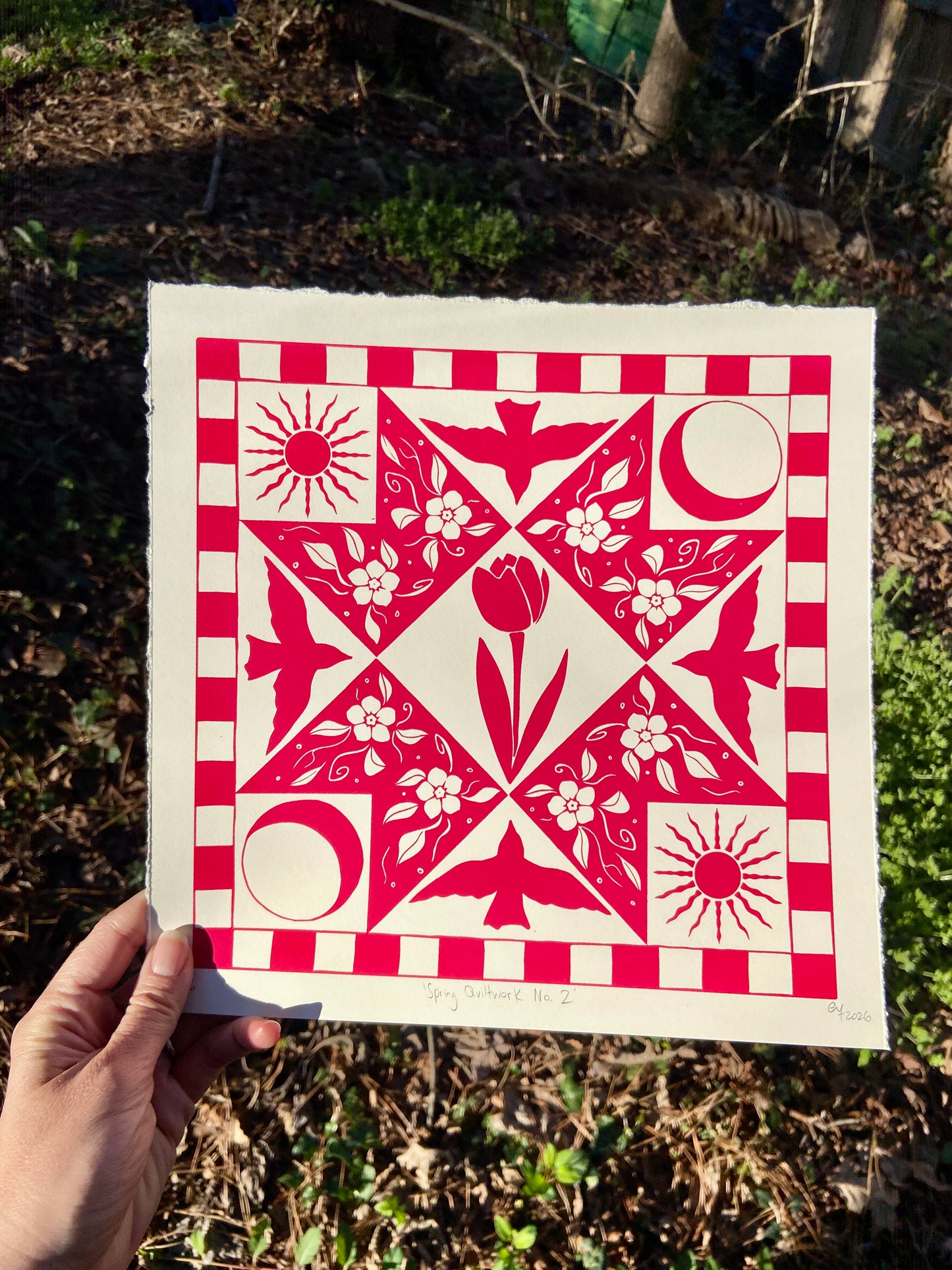 Spring Quiltwork print