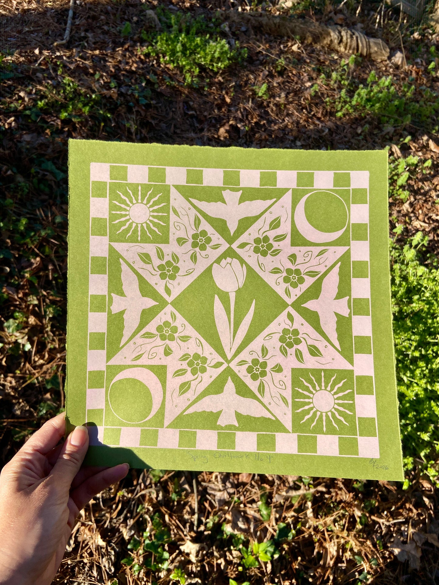 Spring Quiltwork print