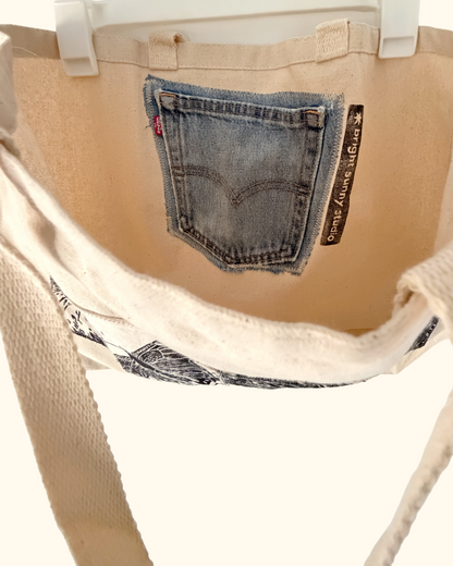 wildlife patch tote bag